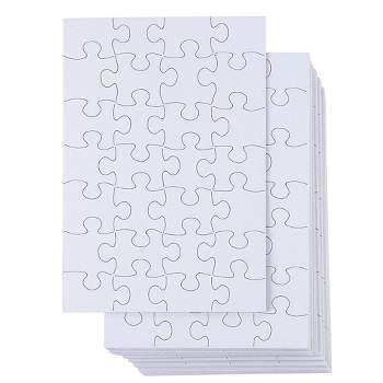 36 Blank Puzzles to Draw On, 8.5 x 11 Inch, White Jigsaw Puzzle