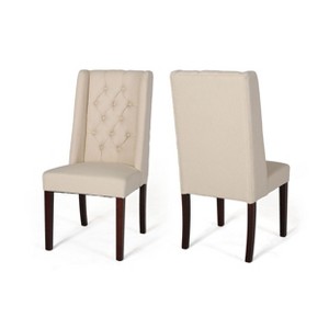 NicBex 2pc Dining Chair with Tufted Button Backrest Modern Upholstered Dining Room Side Chair with Wood Legs - 1 of 4