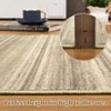 Fulvari Runner Rug,Modern Stripe Hallway Machine Washable Non-Slip Indoor Area Carpet for Living Room,brown,8'x10' - 2 of 4