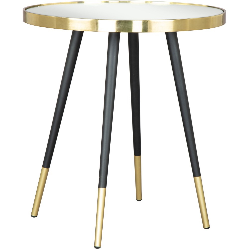 Photos - Coffee Table Jonathan Side Table Glass Gold - ZM Home