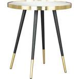 Jonathan Side Table Glass Gold - ZM Home