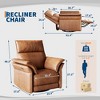 Garvee Power Recliner, Swivel Rocking Gliding Nursery Recliner Chair with Double Handrail & Side Pockets, Comfy Rocker Chenille Recliner - 2 of 4