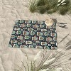 Heather Dutton Gingerbread Village Blue Picnic Blanket -Deny Designs - 3 of 3