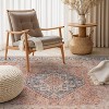 World Rug Gallery Valora Red Vintage Medallion Washable Low-Pile Indoor Area Rug with Non-Slip Backing - 2 of 4