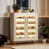 Hommoo Shoe Cabinet with Acrylic Doors and LED Light - 4 of 4