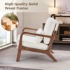 JIONJOY Mid-Century Accent Lounge Chair - Rubberwood Frame, High-Resilience Foam Cushion, Armrest Reading Chair - 4 of 4