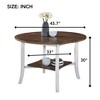 5-Piece Dining Set with Storage Shelf and 4 X-Back Chairs for Dining Room and Kitchen - 4 of 4