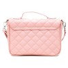 Disney Vegan Leather Fold Over Cross Body Bag for Women, Minnie Mouse Ears and Bow Icon with Mini Faux Pearls, Pink - 3 of 4