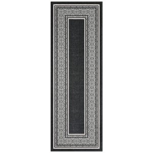 Modern Neutral Bordered Area Rugs, Soft Washable Solid Geometric Runner Rugs Living Room Bedroom Dining Nursery Apartment Dorm Office Farmhouse Decor - 1 of 4