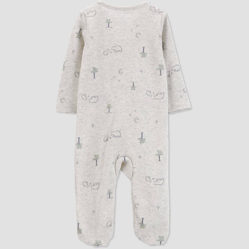 Carter's Just One You®️ Baby Boys' Camp Footed Pajama - Gray, 3 of 7