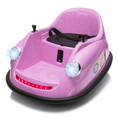 Garvee 12V Bumper Car for Toddlers with Remote Control 360 Degree Spin Lights and Sounds Electric Kids Ride-On Vehicle