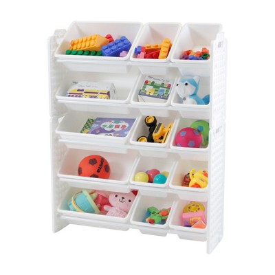 UNiPLAY 5 Tier Toy Storage Organizer with Removable Bins