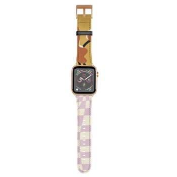 Miho Checkered Retro Flower Pot 38mm/40mm Gold Apple Watch Band - Society6