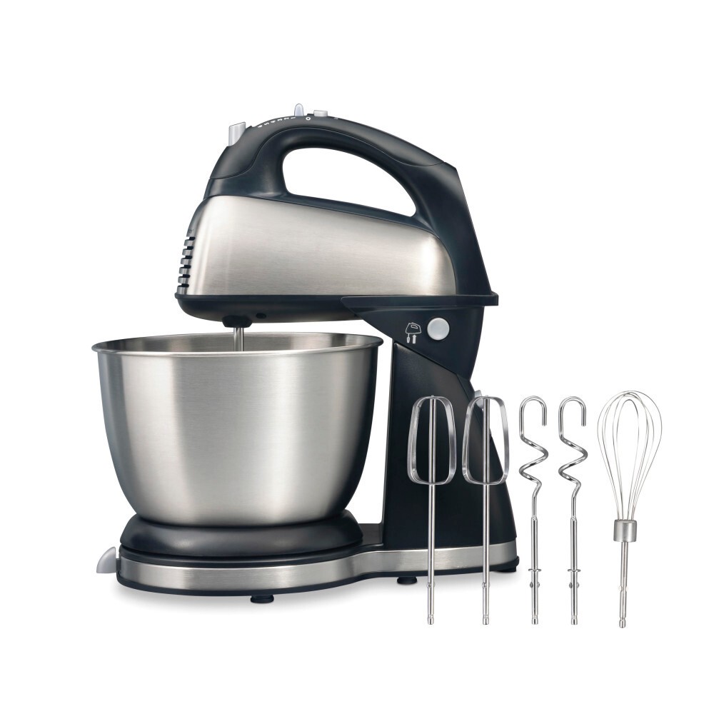 Hamilton Beach 6-Speed Classic Hand Mixer - Black: Metal, 290W, Dishwasher-Safe Parts, Stand Mixers for Kitchen