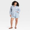 Women's Long Sleeve Relaxed Button-Down Shirt - Ava & Viv™ - image 3 of 3