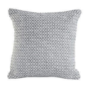 18" Gray And White Cotton Geometric Throw Pillow - 1 of 4