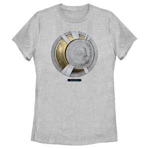 Women's Marvel: Moon Knight Gold Mummy Wrapped Crescent Moon Emblem T-Shirt - 1 of 4