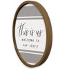 Creative Products Welcome to our Story 20 x 20 Round Brown Framed Print - 2 of 4