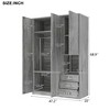 NicBex 68.90"H Armoire Wardrobe Closet Storage Cabinet with 3 Doors & Shelves & 3 Drawers for Bedroom - 3 of 4