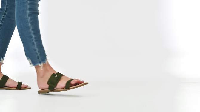 Journee Collection Womens Kerris Tru Comfort Foam Multi Strap Slip On Sandals, 2 of 11, play video