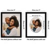 Americanflat 8x10 Picture Frame with Oval Mat Insert and Shatter-Resistant Glass - 11x14 Picture Frame without Mat - Black - 2 of 4