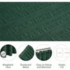 Dark Green Boho Shower Curtain 72x72 Cotton Blend Tufted Waffle Textured Farmhouse Shabby Chic Rustic Minimalist Striped - 4 of 4