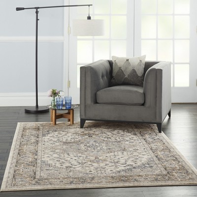 Braided Ivory/Grey Synthetic 6' x 9' Handmade Rectangular Rug