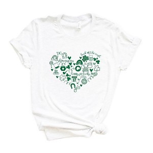 Simply Sage Market Women's St. Patrick's Heart Short Sleeve Graphic Tee - 1 of 4