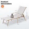 Pellebant Outdoor Lounger Aluminum Adjustable Chaise Lounge Chairs with Arms (Set of 2) - 2 of 4