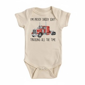 Trucker Red Newborn Baby Onesie® Bodysuit GS1 - 1 of 4
