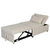 Folding Ottoman Sofa Bed with Wood Frame for small space Living Room, Bedroom Office,Beige - 2 of 4