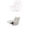 Modern Swivel Lazy Chair with Side Pockets, Leisure Upholstered Recliner - ModernLuxe - 3 of 4