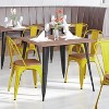 Emma and Oliver Metal Stacking Dining Chairs with Poly Resin Seats for Indoor/Outdoor Use - 2 of 4