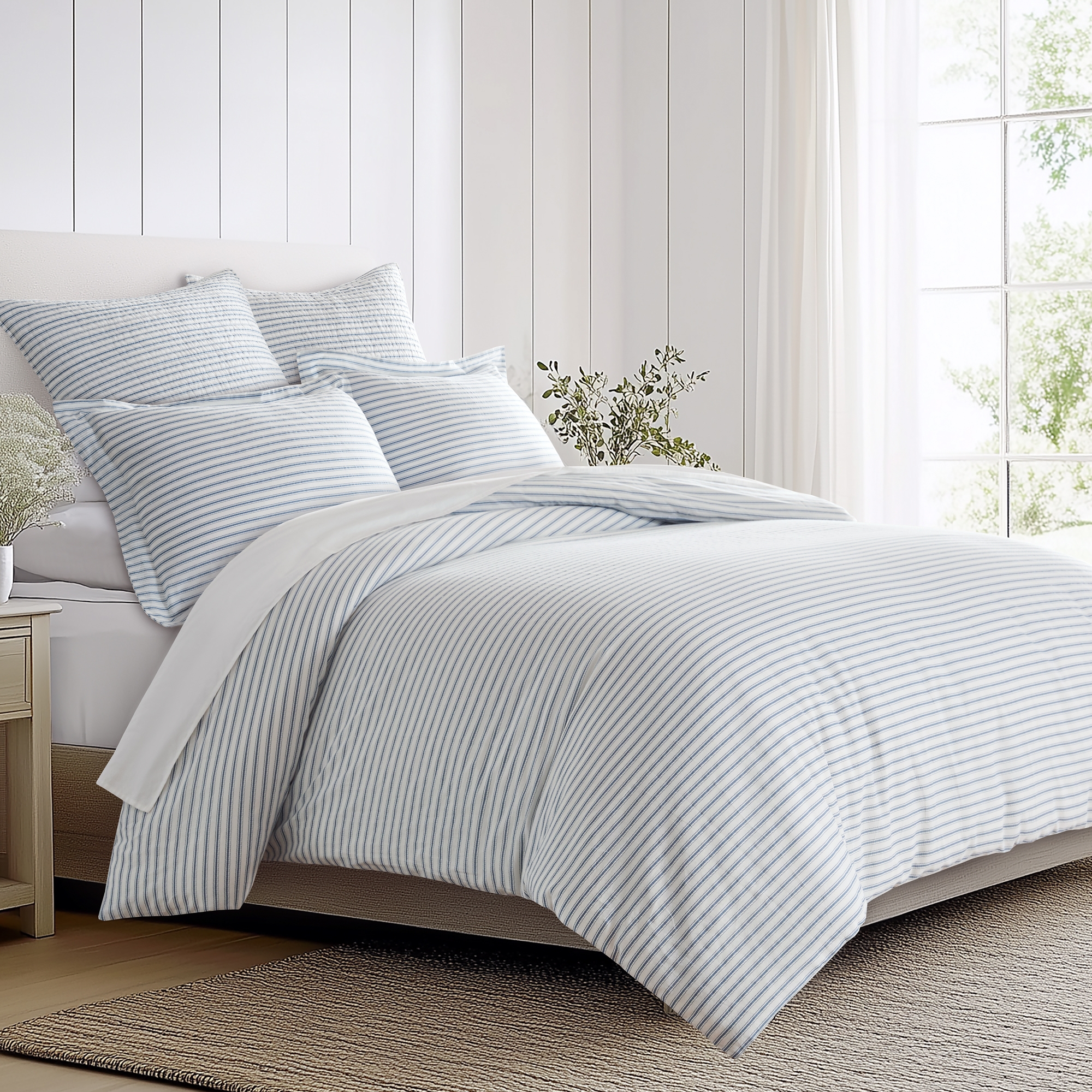 Tobago Stripe Blue King/Cal King Comforter Set - Levtex Home