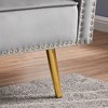 SKRAN 70"Velvet Sofa Bed, Convertible Folding Sleeper Couch with 2 Pillows ＆ Golden Metal Legs for Living Room Apartment Office - 3 of 4