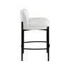 Meridian Furniture,Burton Cream Chenille Fabric Stool, Set of 2 - 4 of 4