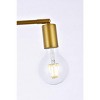 Elegant Lighting Zane 2 lights brass flush mount - 4 of 4