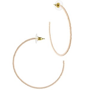 SHINE by Sterling Forever 2" Micro Beaded Hoops - 1 of 2