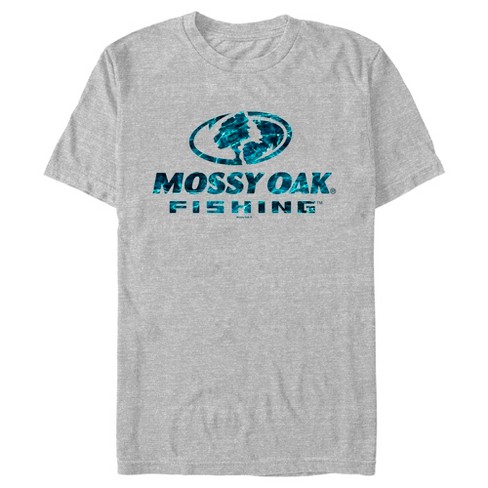 Men's Mossy Oak Blue Water Fishing Logo T-Shirt - Athletic Heather - X Large
