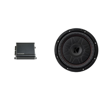 Kicker 10 Inch CVT Thin Woofer Includes 52CVT102 Package with 46CXA4001 Amplifier