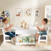 Safstar 4-in-1 Kids Table & Chair Set Toddler Wooden Activity Table w/ Side Bookshelves - 4 of 4
