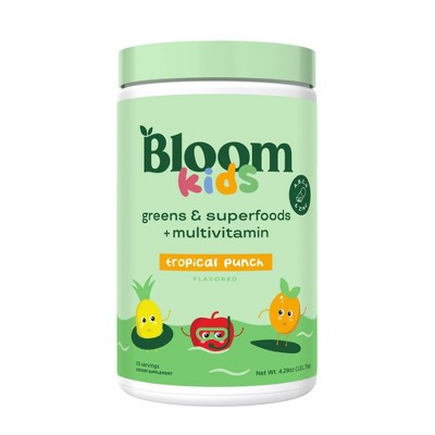 BLOOM NUTRITION Kids' - Greens and Superfoods Powder - Tropical Punch - 25ct