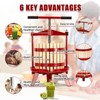 Fruit Press for Wine Making - 4.75 Gallon Solid Wood Cider Press with T-Handle, Heavy-Duty Stainless Basket for Apples, Grapes & Berries - 2 of 4