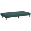 vidaXL 2-Piece Sofa Set - Dark Green Velvet Convertible Sofa Bed/Footstool for Living Room/Bedroom - 4 of 4