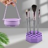 Makeup Brush Cleaning Mat - Makeup Brush Cleaner, Portable Silicone Makeup Brush Cleaner Bowl with Drying Holder - 3 of 4
