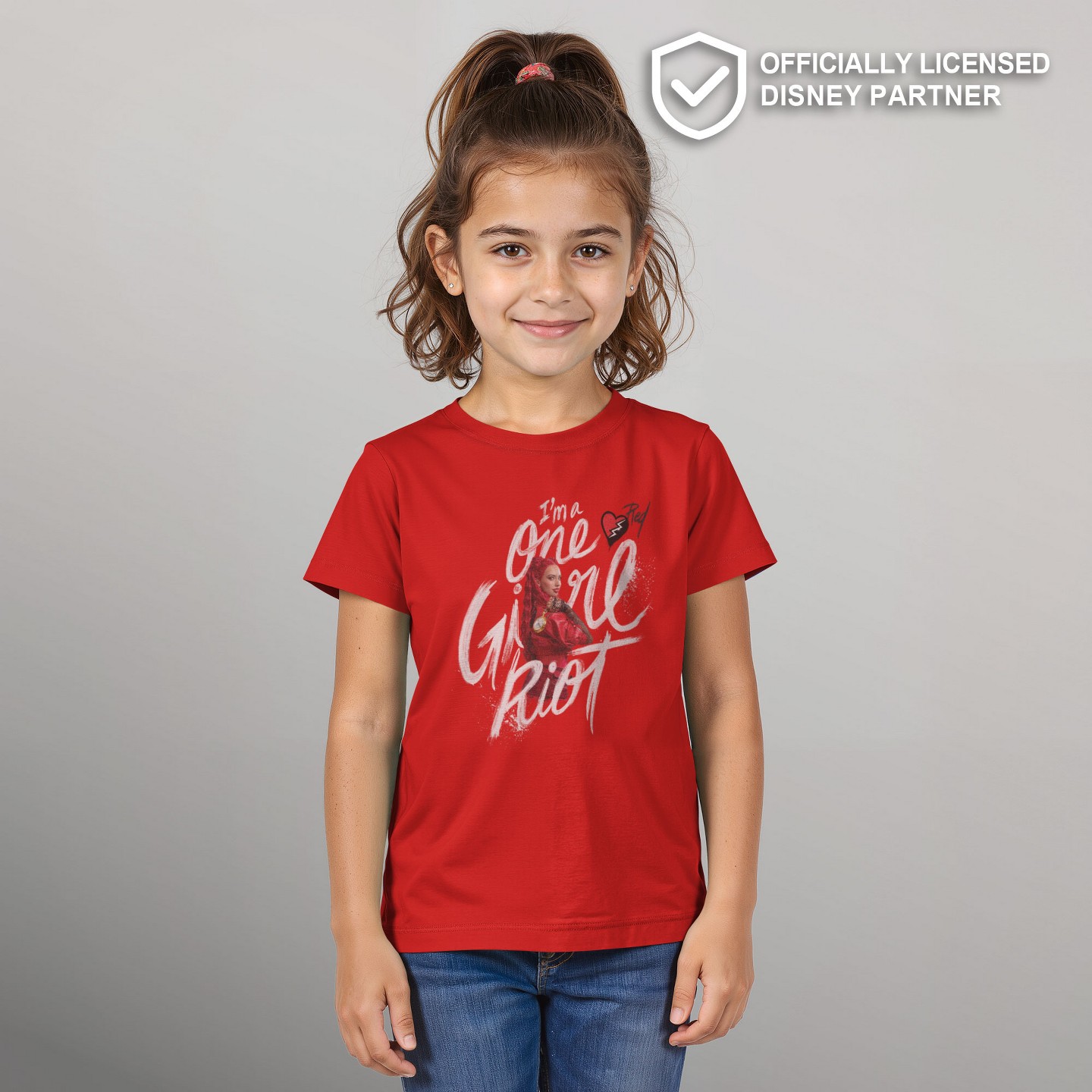 Футболка Descendants: The Rise of Red I'm a One Girl Riot T-Shirt - Red для девочек, цвет: Красный — фото 2