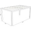 Kozyard Coolmen Outdoor/Indoor Dining Table  35.6"x58.9" Rectangular Table for 6 with Wood-Like Laminate Top for Patio Garden - 3 of 4