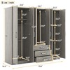 NicBex 68.00"H Armoire Wardrobe Closet Storage Cabinet with 6 Doors & Shelves & 3 Drawers for Bedroom - 3 of 4