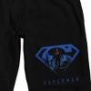 Superman Classic Logo Men's Black Graphic Sleep Shorts - 2 of 4