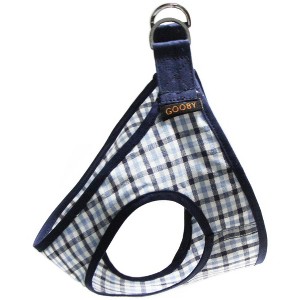 Gooby Picnic Dog Harness, XLarge, Navy Check - 1 of 1